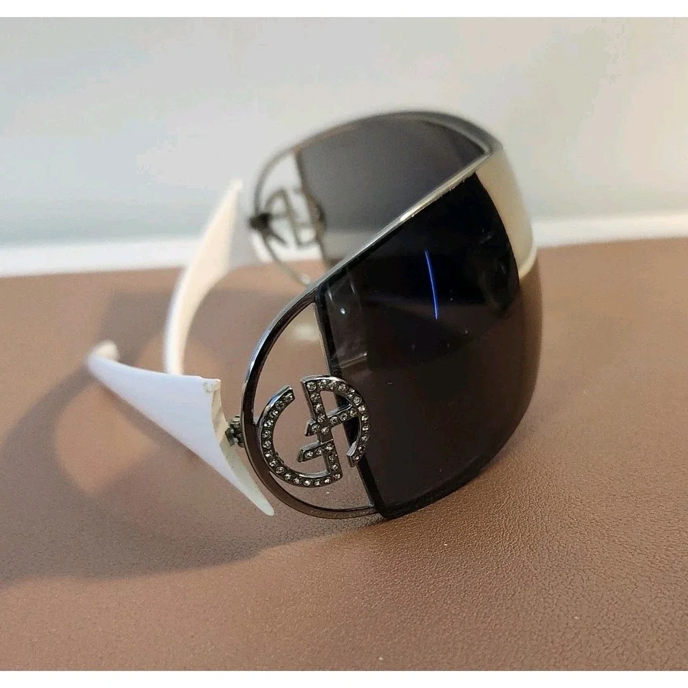 Vtg Y2K White Giorgio Armani Sunglasses GA 320/S CWUYA 105 Italy *Read Descrip